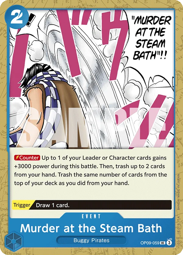 Murder at the Steam Bath OP09-059 – One Piece Card Game Event