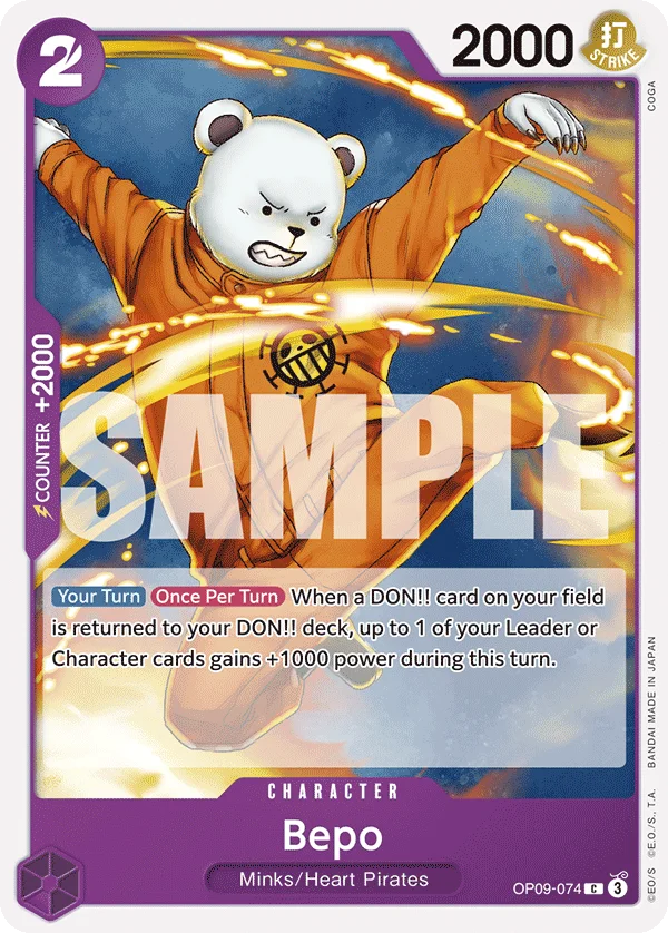 Bepo OP09-074 – One Piece Card Game Character