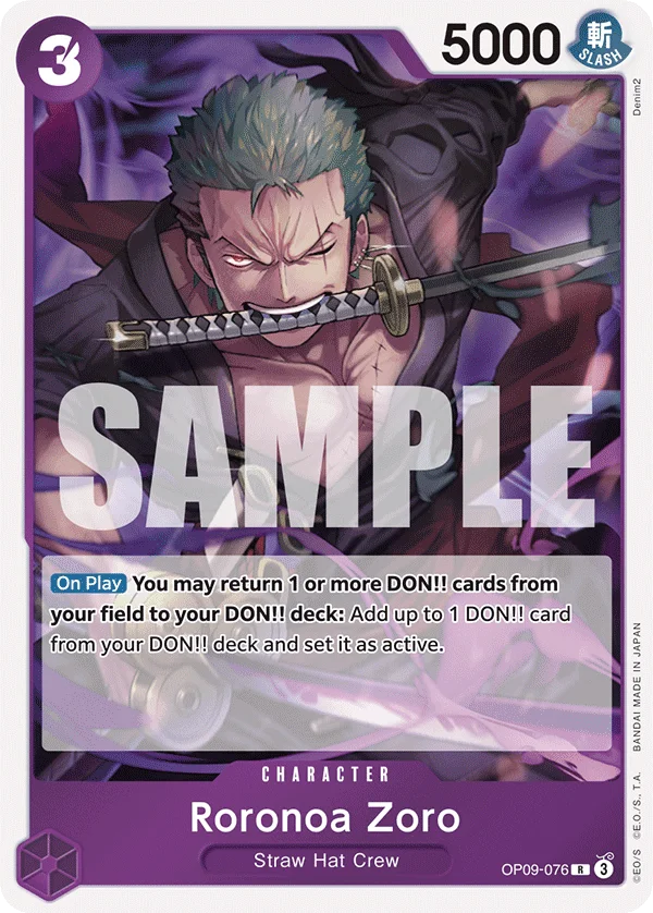 Roronoa Zoro OP09-076 – One Piece Card Game Character
