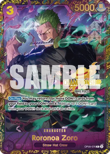 Roronoa Zoro OP09-076 (Alternate art)