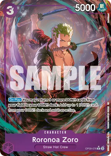Roronoa Zoro OP09-076 (Alternate art)