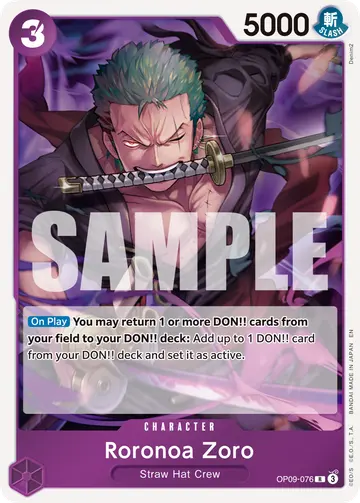 Roronoa Zoro OP09-076 (Reprint)