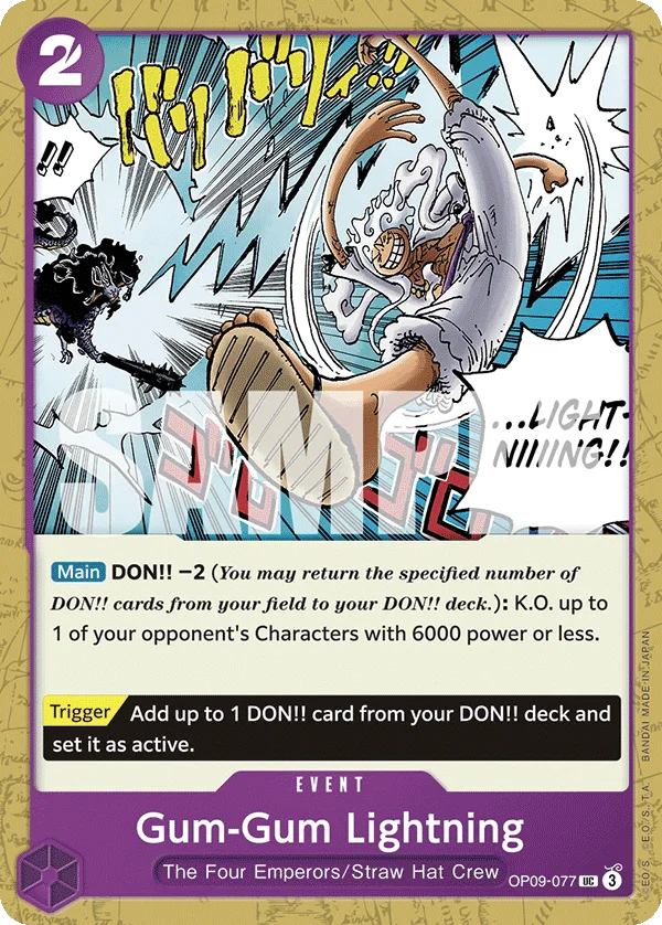 Gum-Gum Lightning OP09-077 – One Piece Card Game Event