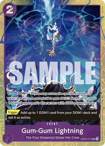 Gum-Gum Lightning OP09-077 (Alternate art)