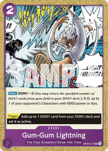 Gum-Gum Lightning OP09-077 (Reprint)