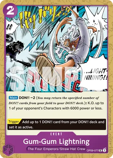 Gum-Gum Lightning OP09-077 (Reprint)