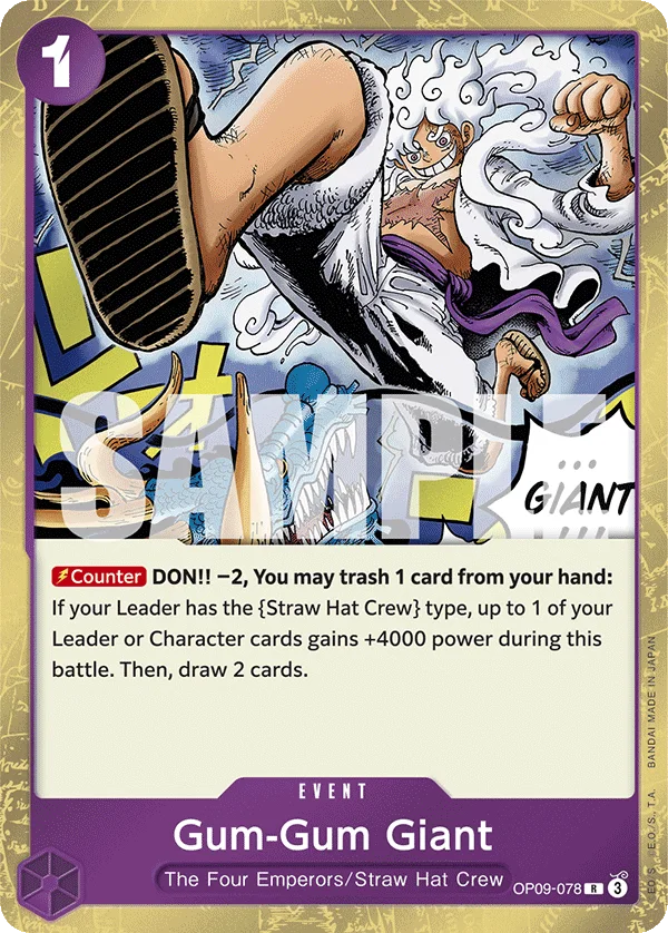 Gum-Gum Giant OP09-078 – One Piece Card Game Event