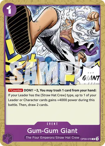Gum-Gum Giant OP09-078 (Alternate art)