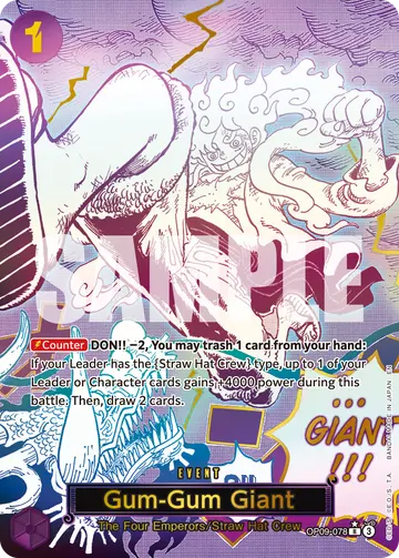Gum-Gum Giant OP09-078 (Alternate art)