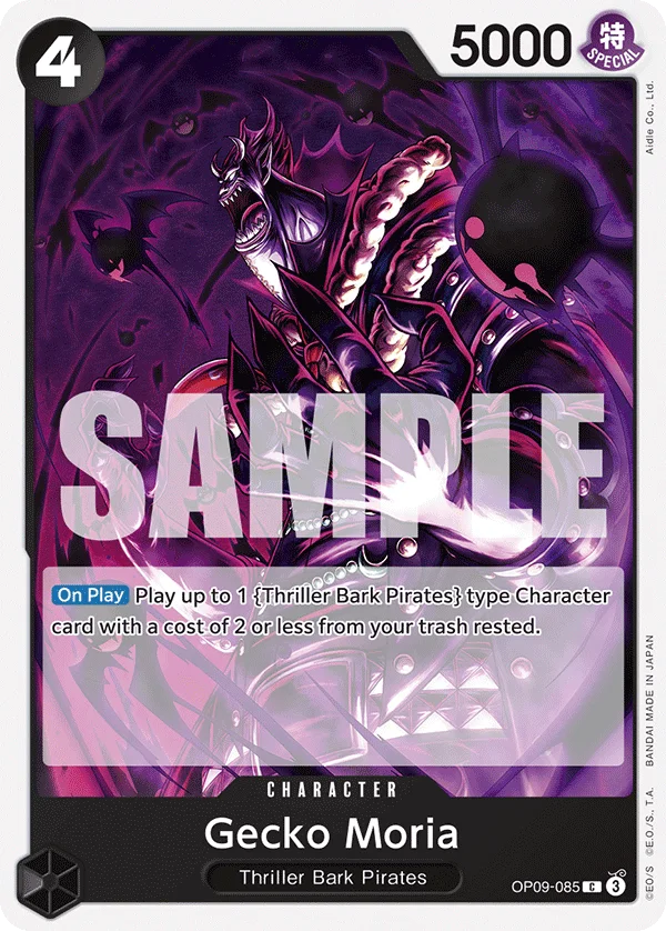 Gecko Moria OP09-085 – One Piece Card Game Character