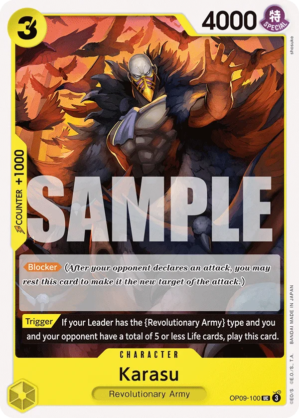 Karasu OP09-100 – One Piece Card Game Character