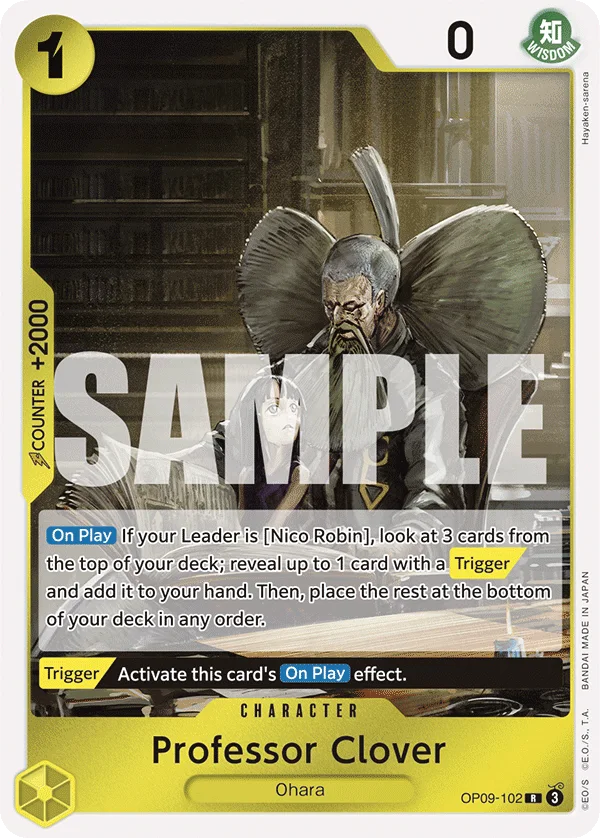 Professor Clover OP09-102 – One Piece Card Game Character