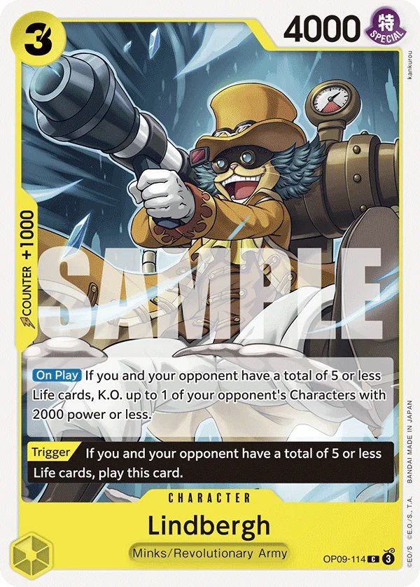 Lindbergh OP09-114 – One Piece Card Game Character