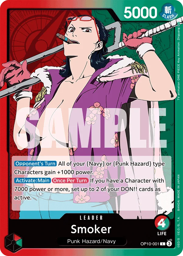 Smoker OP10-001 – One Piece Card Game Leader