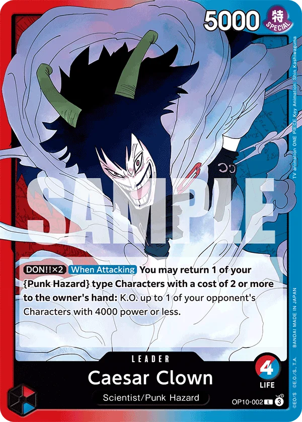 Caesar Clown OP10-002 – One Piece Card Game Leader