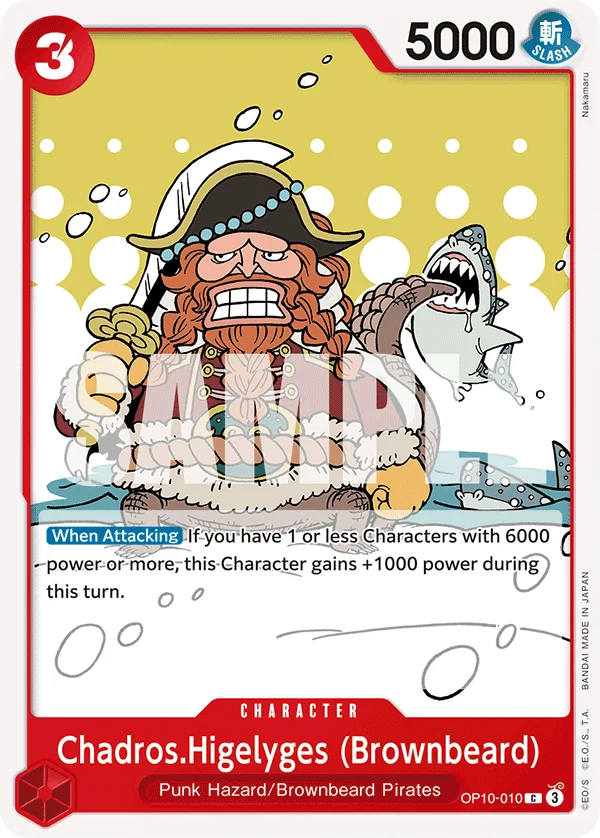 Chadros.Higelyges (Brownbeard) OP10-010 – One Piece Card Game Character