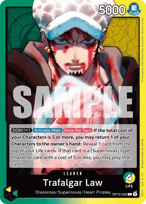 Trafalgar Law OP10-022 – One Piece Card Game Leader