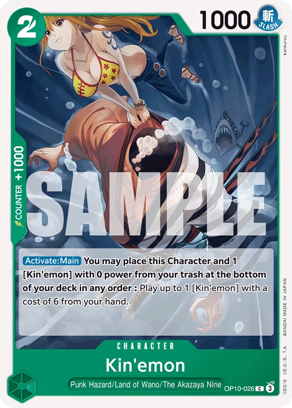 Kin'emon OP10-026 – One Piece Card Game Character