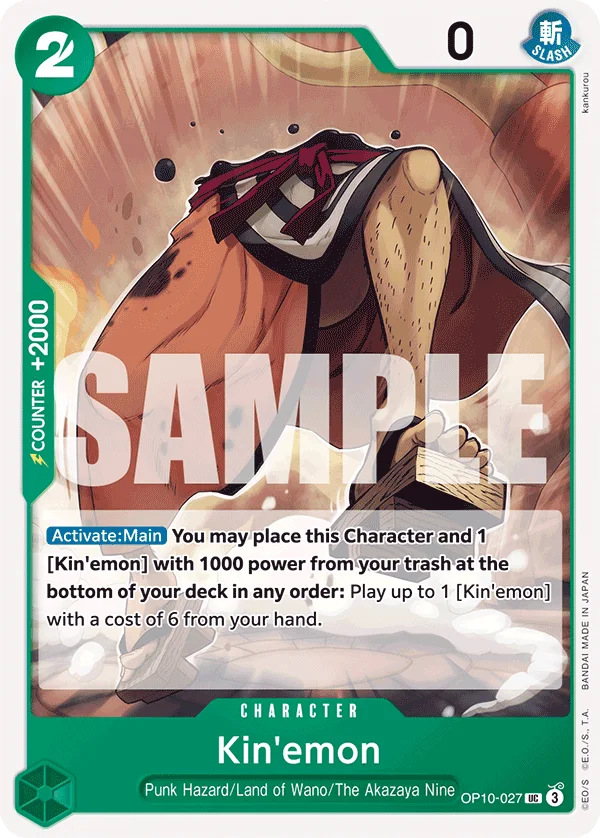 Kin'emon OP10-027 – One Piece Card Game Character