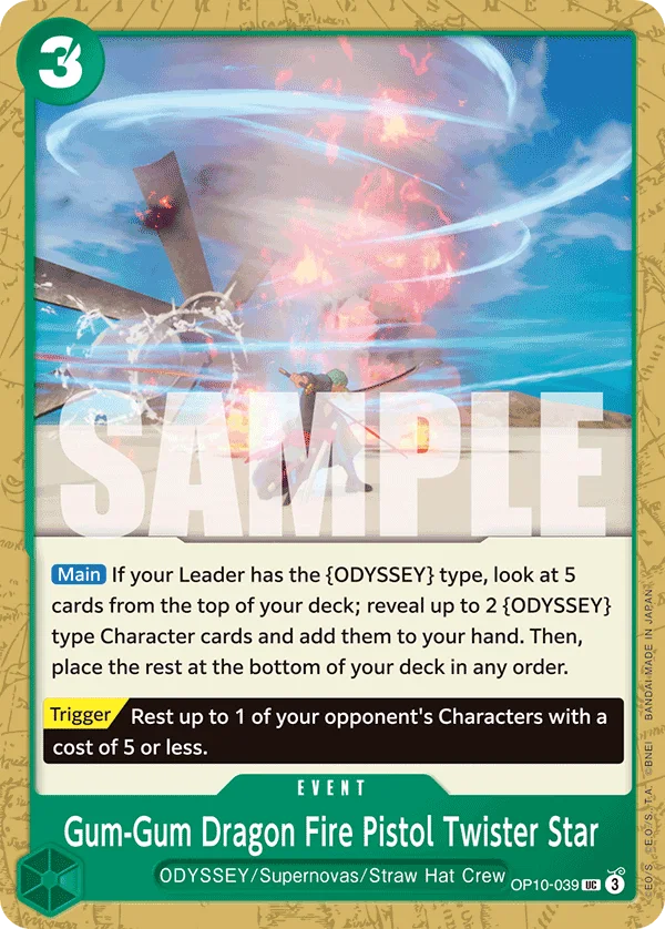 Gum-Gum Dragon Fire Pistol Twister Star OP10-039 – One Piece Card Game Event