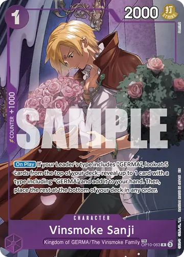Vinsmoke Sanji OP10-063 (Alternate art)