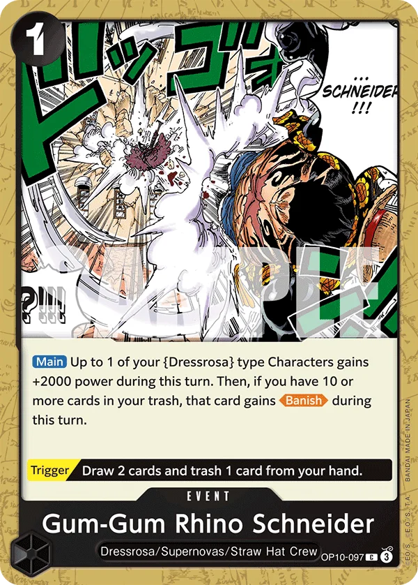 Gum-Gum Rhino Schneider OP10-097 – One Piece Card Game Event