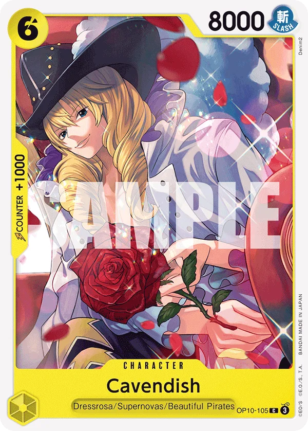 Cavendish OP10-105 – One Piece Card Game Character