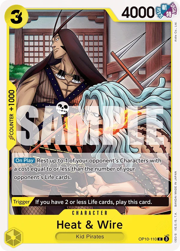 Heat & Wire OP10-110 – One Piece Card Game Character