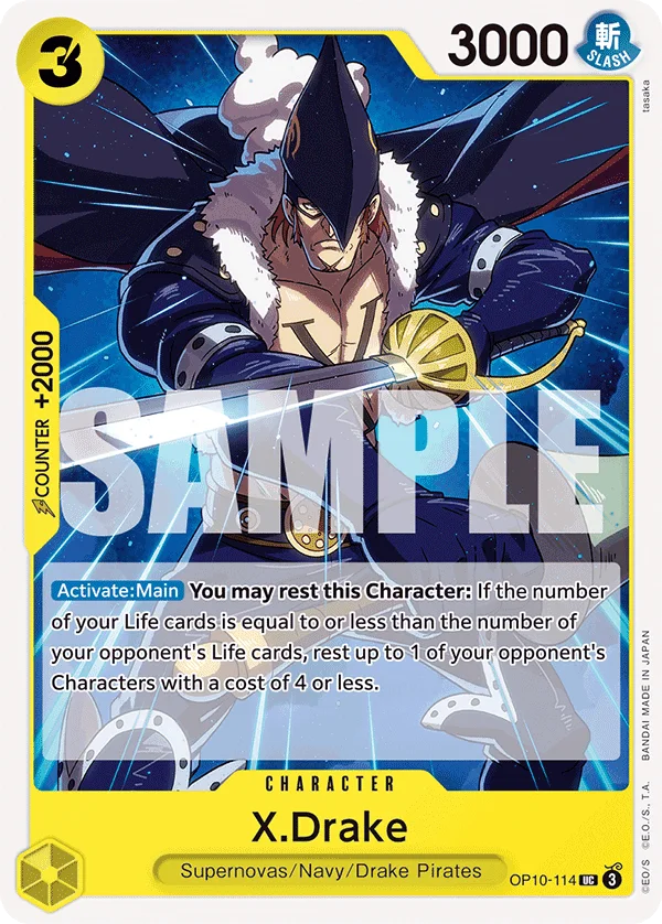 X.Drake OP10-114 – One Piece Card Game Character