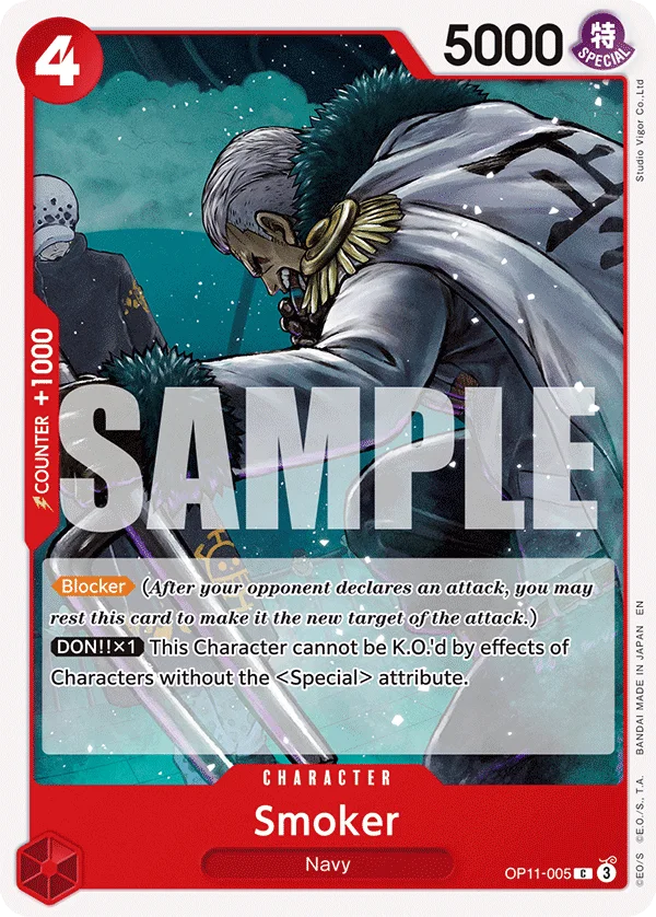 Smoker OP11-005 – One Piece Card Game Character