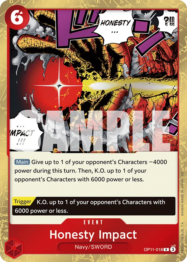 Honesty Impact OP11-018 – One Piece Card Game Event