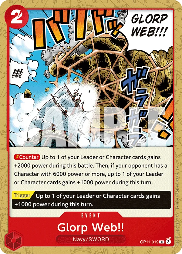 Glorp Web!! OP11-019 – One Piece Card Game Event