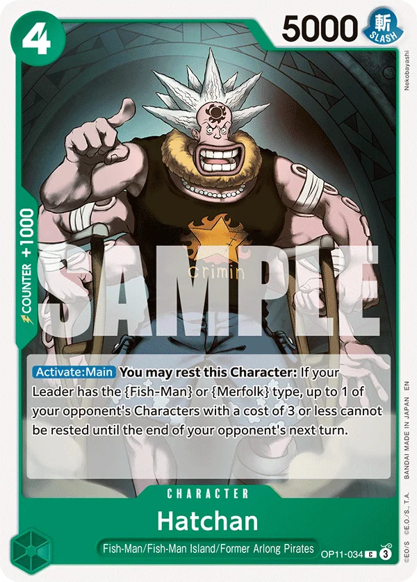 Hatchan OP11-034 – One Piece Card Game Character