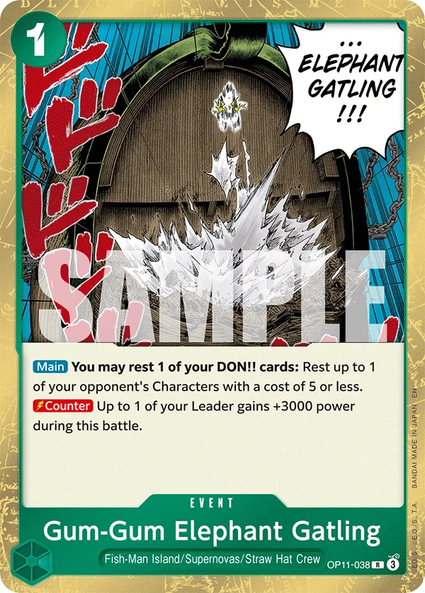 Gum-Gum Elephant Gatling OP11-038 – One Piece Card Game Event