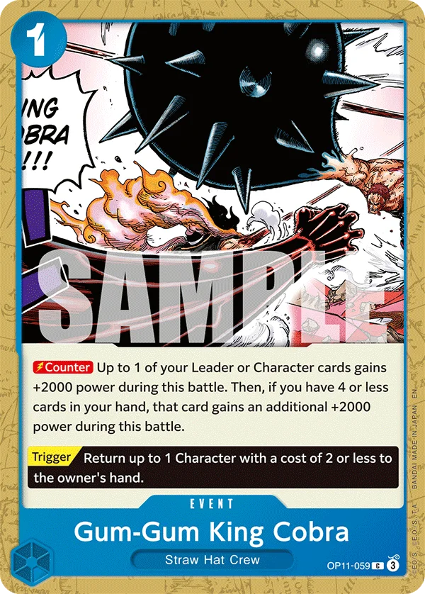 Gum-Gum King Cobra OP11-059 – One Piece Card Game Event