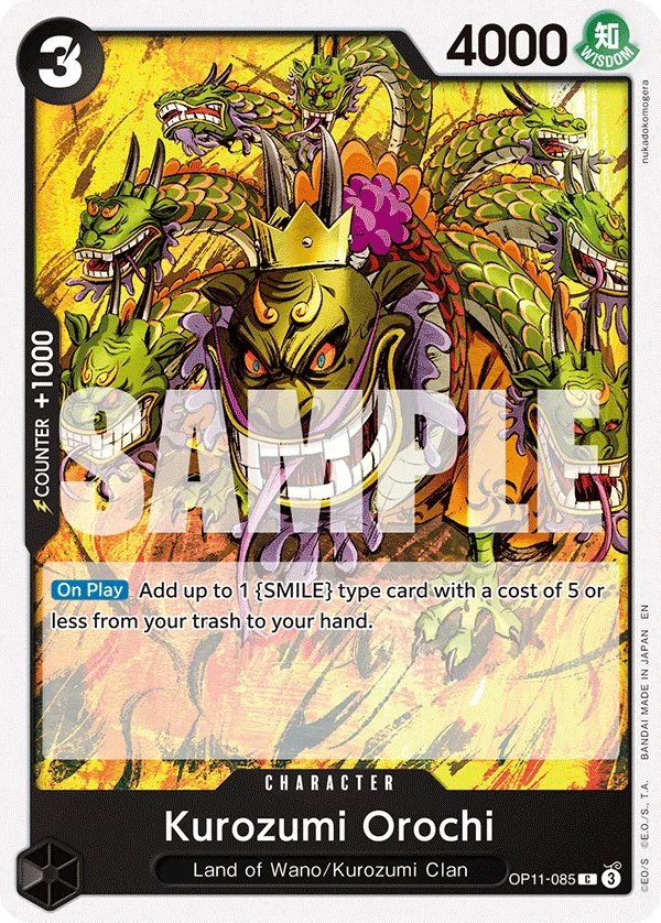 Kurozumi Orochi OP11-085 – One Piece Card Game Character