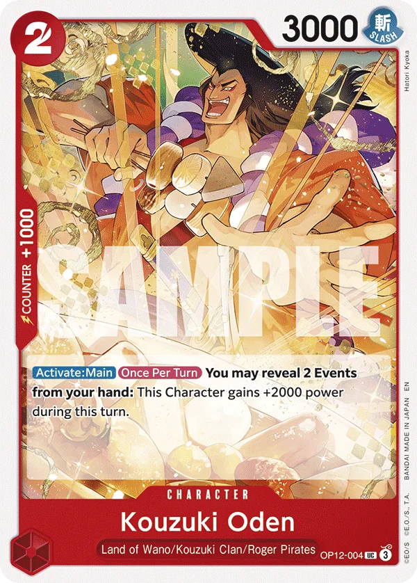 Kouzuki Oden OP12-004 – One Piece Card Game Character