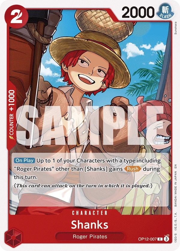 Shanks OP12-007 – One Piece Card Game Character
