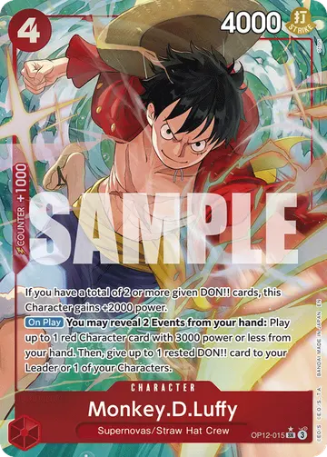 Monkey.D.Luffy OP12-015 (Alternate art)