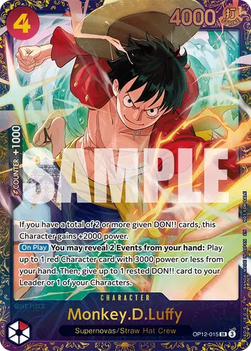 Monkey.D.Luffy OP12-015 (Alternate art)