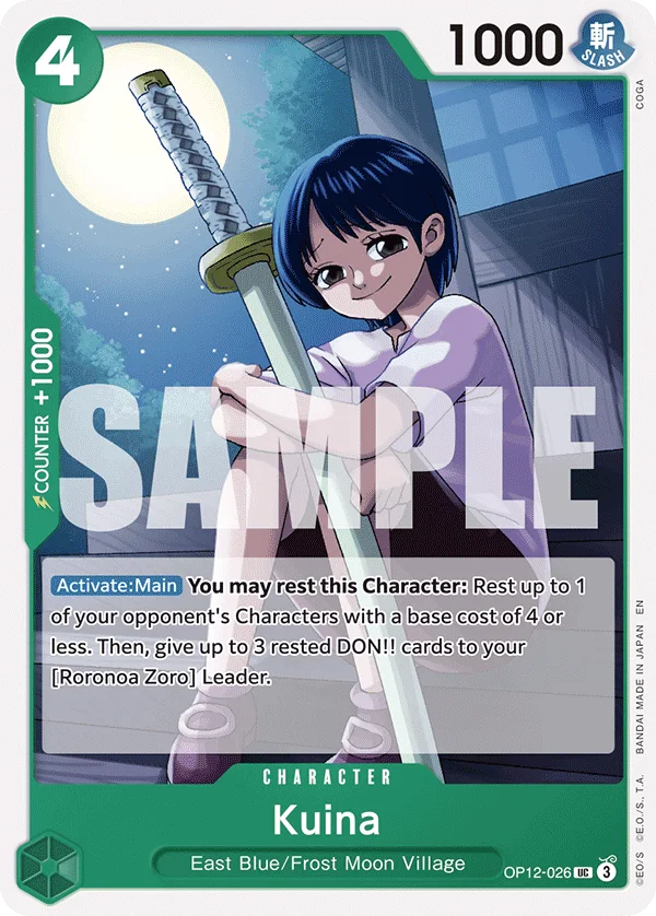 Kuina OP12-026 – One Piece Card Game Character