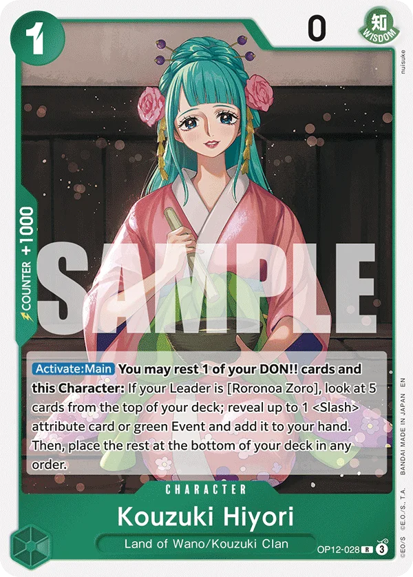 Kouzuki Hiyori OP12-028 – One Piece Card Game Character