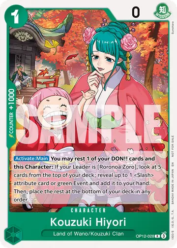 Kouzuki Hiyori OP12-028 (Alternate art)