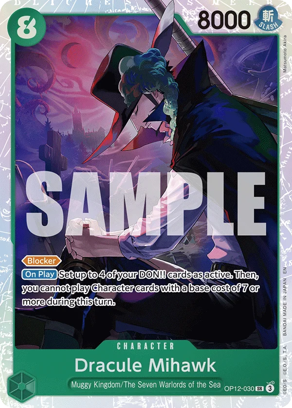 Dracule Mihawk OP12-030 – One Piece Card Game Character