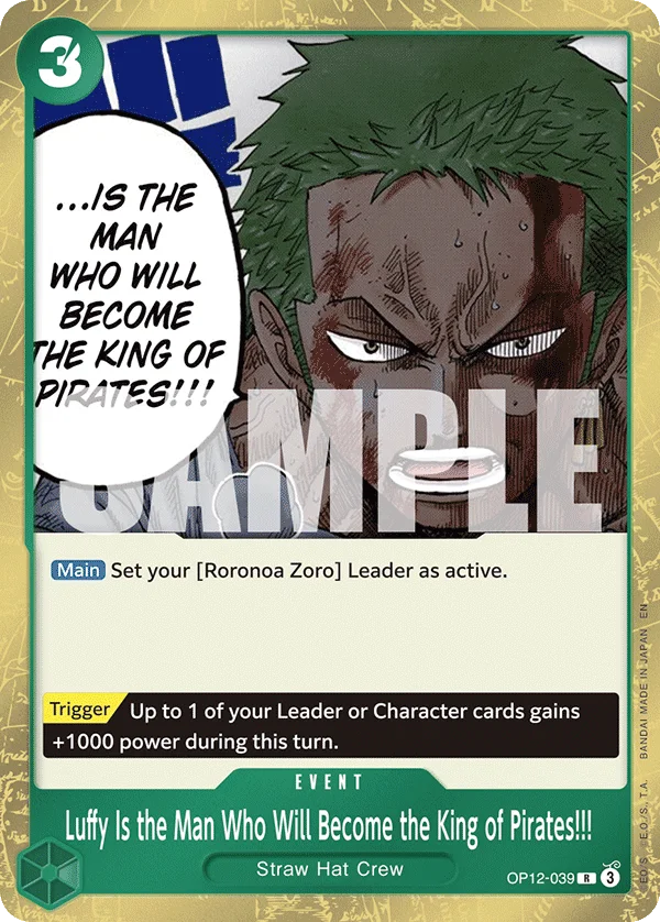 Luffy Is the Man Who Will Become the King of Pirates!!! OP12-039 – One Piece Card Game Event