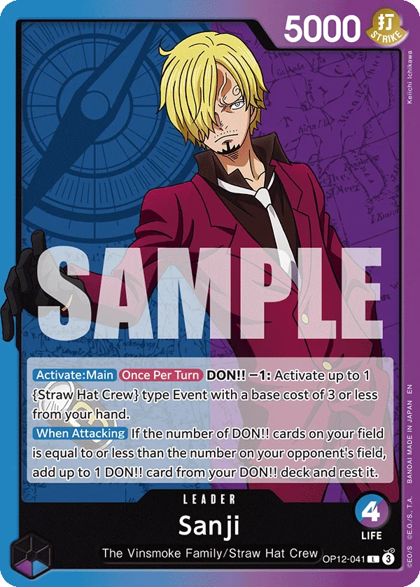Sanji OP12-041 – One Piece Card Game Leader