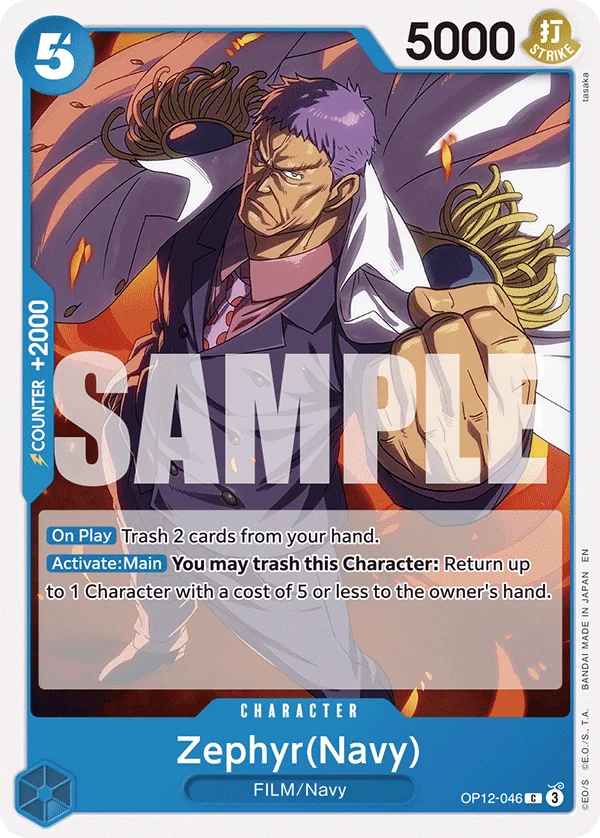 Zephyr(Navy) OP12-046 – One Piece Card Game Character