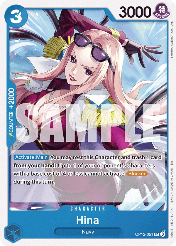Hina OP12-051 – One Piece Card Game Character