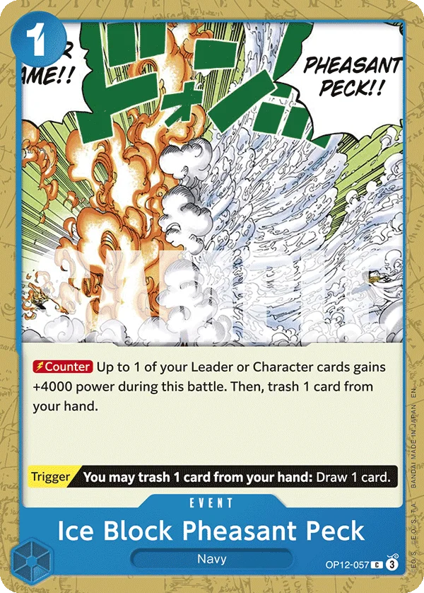 Ice Block Pheasant Peck OP12-057 – One Piece Card Game Event