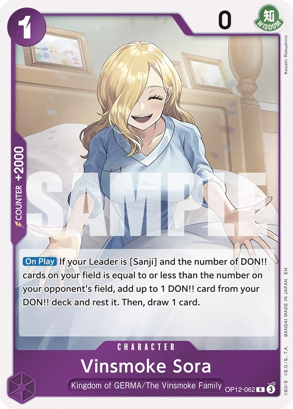 Vinsmoke Sora OP12-062 – One Piece Card Game Character